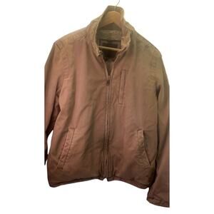 American Eagle Outfitters Men's Medium Tan Canvas Sherpa Lined Workwear Jacket